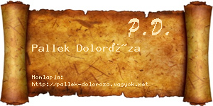 Pallek Doloróza névjegykártya